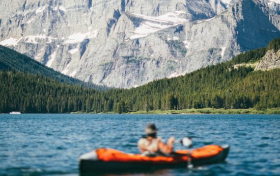 man kayaking